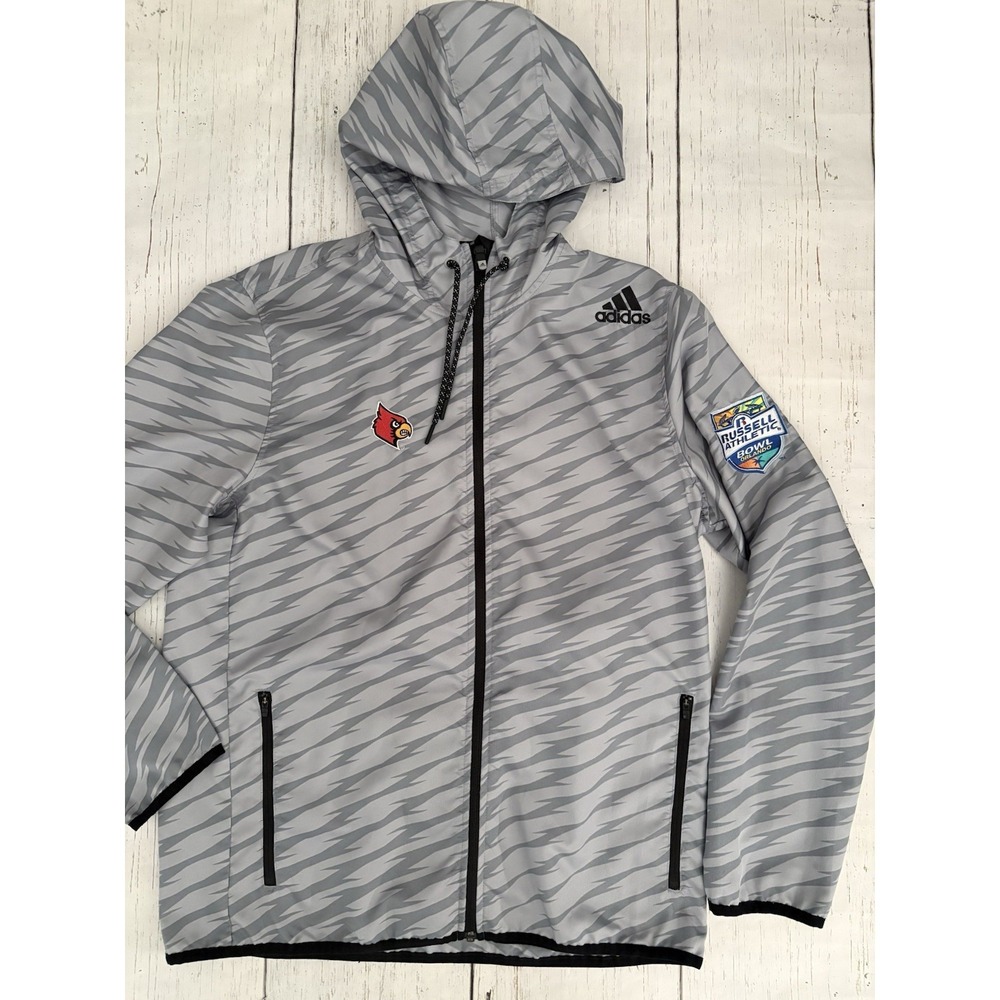 St. Louis Cardinals Jacket Mens Large Gray MLB Adidas Pinstripe